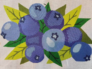 Behind the blueberries ...
