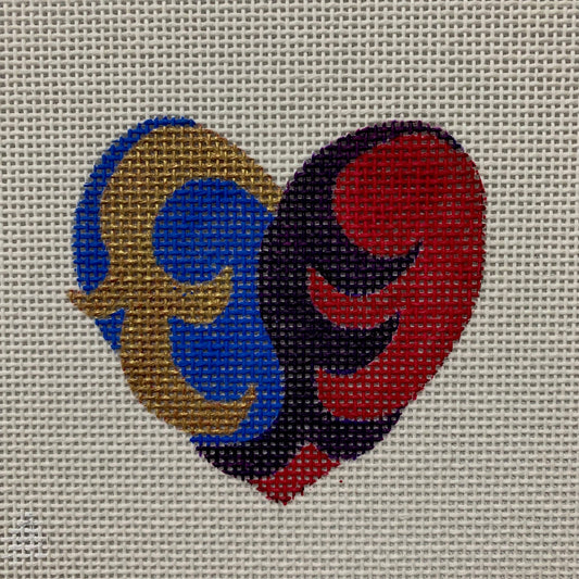 Blue Red Heart image 0