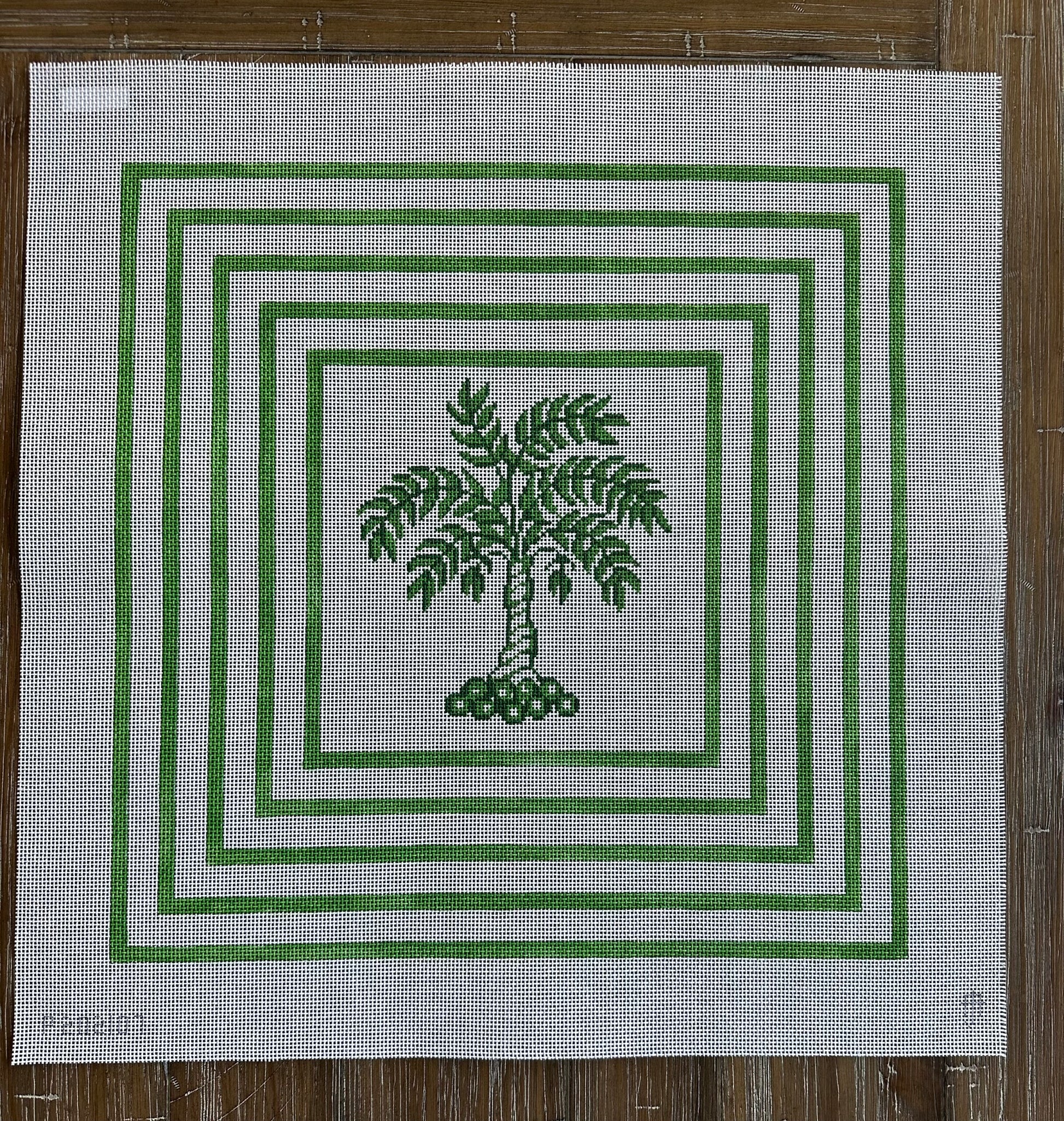 Green Palm in Squares image 0